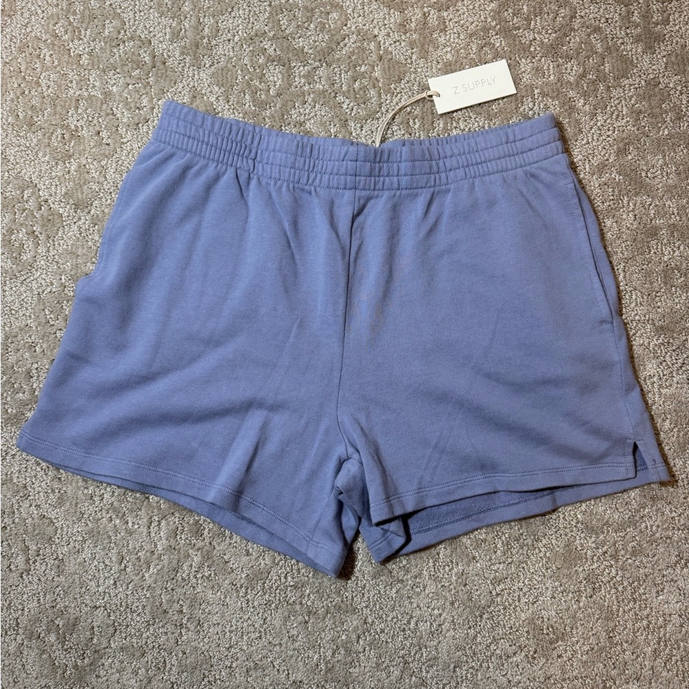 Z Supply Light Blue Cotton Athletic Shorts with pockets
